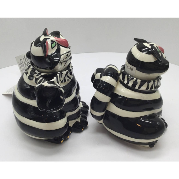 Lynda Corneille Character Collectibles Cat Clancey Wonky Cream and Sugar - Picture 3 of 7